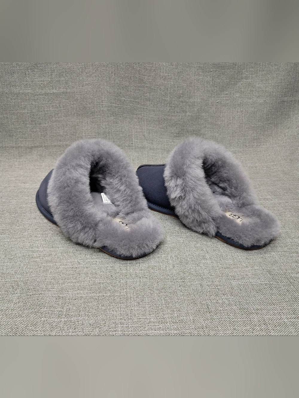 UGG Scuffette ii Navy/Grey Suede Slip On Slippers Womens Size 8 - Picture 3 of 14